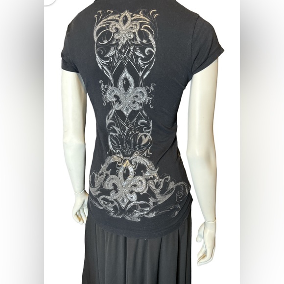 ROCK & ROSE embellished T-shirt small - Picture 2 of 5